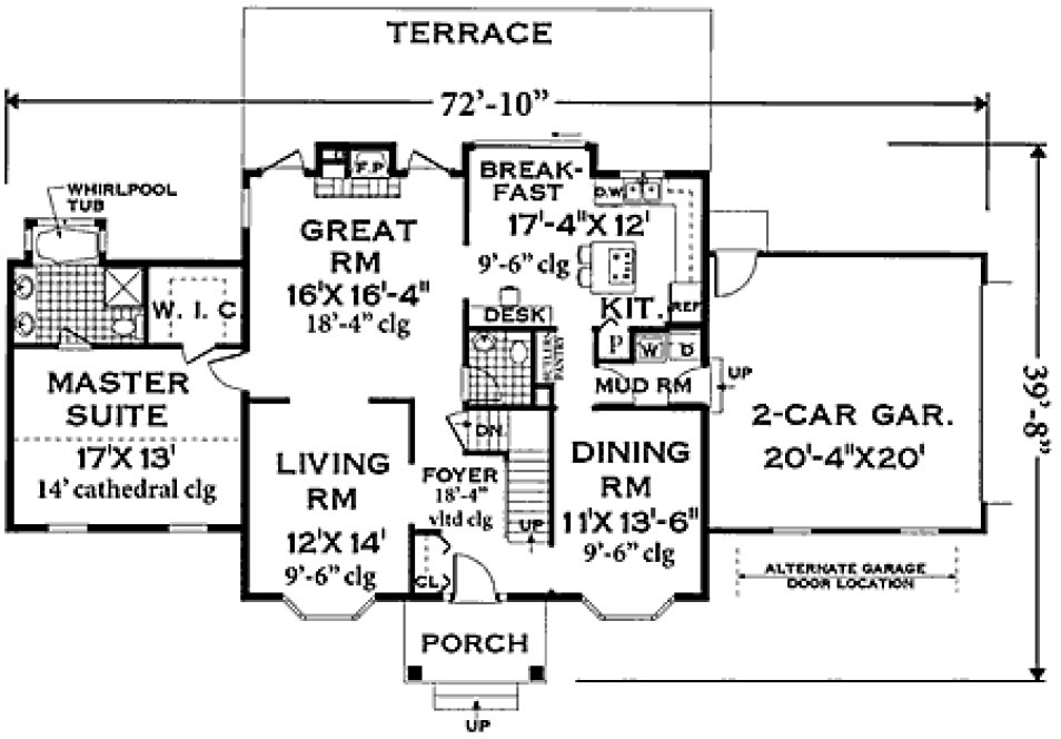 Main Floor Plan for House Plan #382502