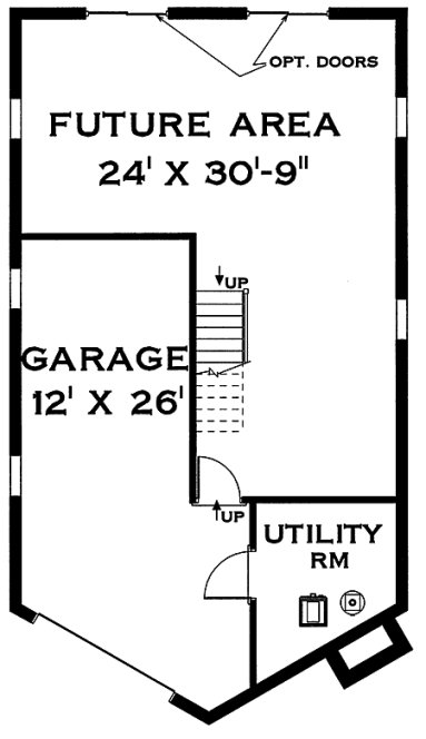 Floorplan lower for House Plan #382052