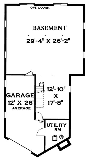 Floorplan lower for House Plan #381062