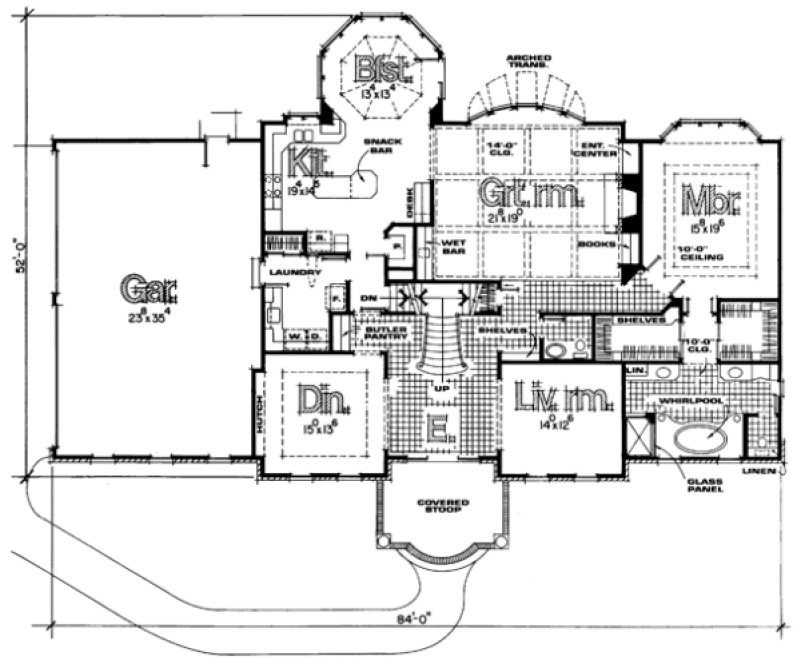 Main Floor Plan for House Plan #158851