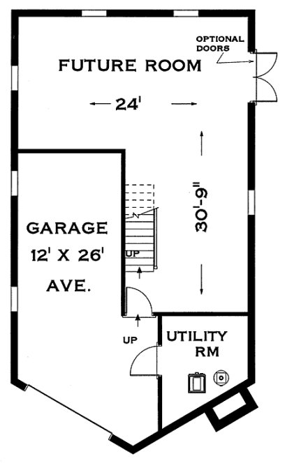 Floorplan lower for House Plan #385362