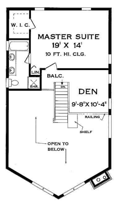 Second Floor Plan for House Plan #385362