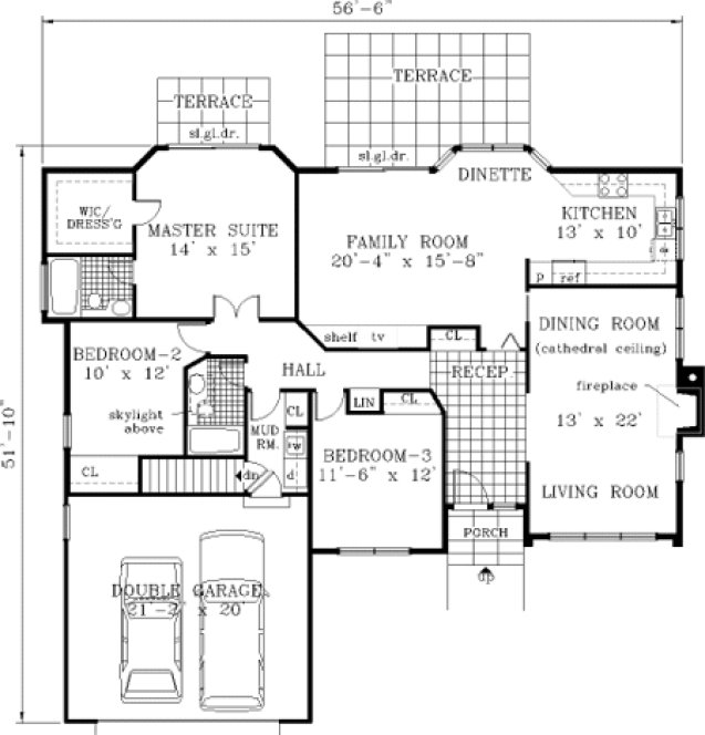 Main Floor Plan for House Plan #380107
