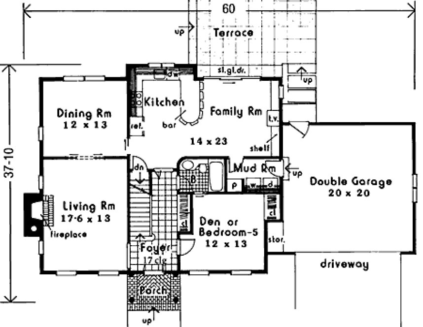 Main Floor Plan for House Plan #380507