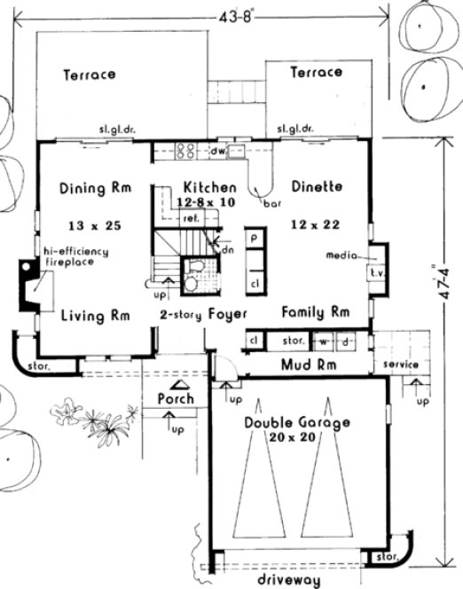 Main Floor Plan for House Plan #380308
