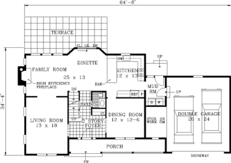 Main Floor Plan for House Plan #380209
