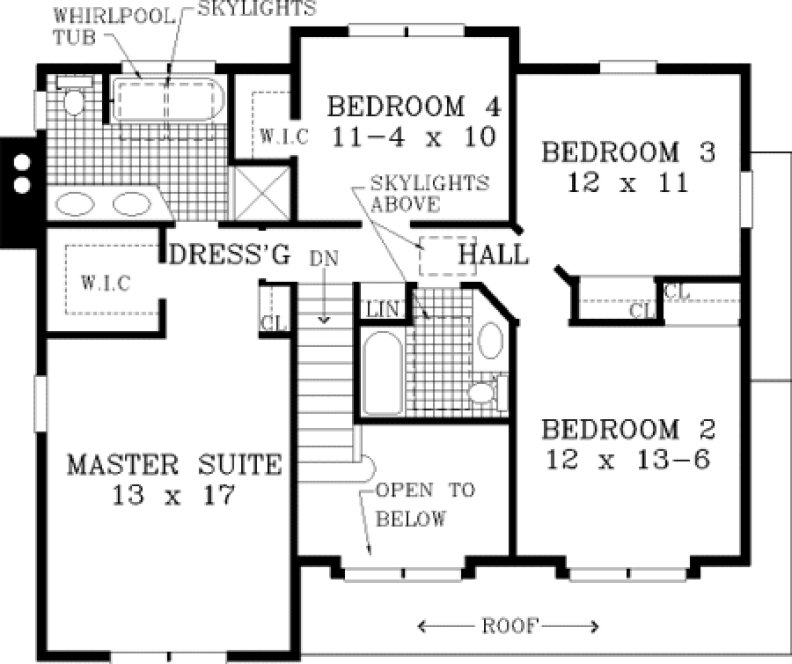 Second Floor Plan for House Plan #380209