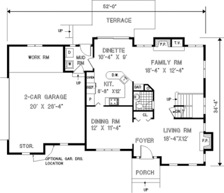 Main Floor Plan for House Plan #380119