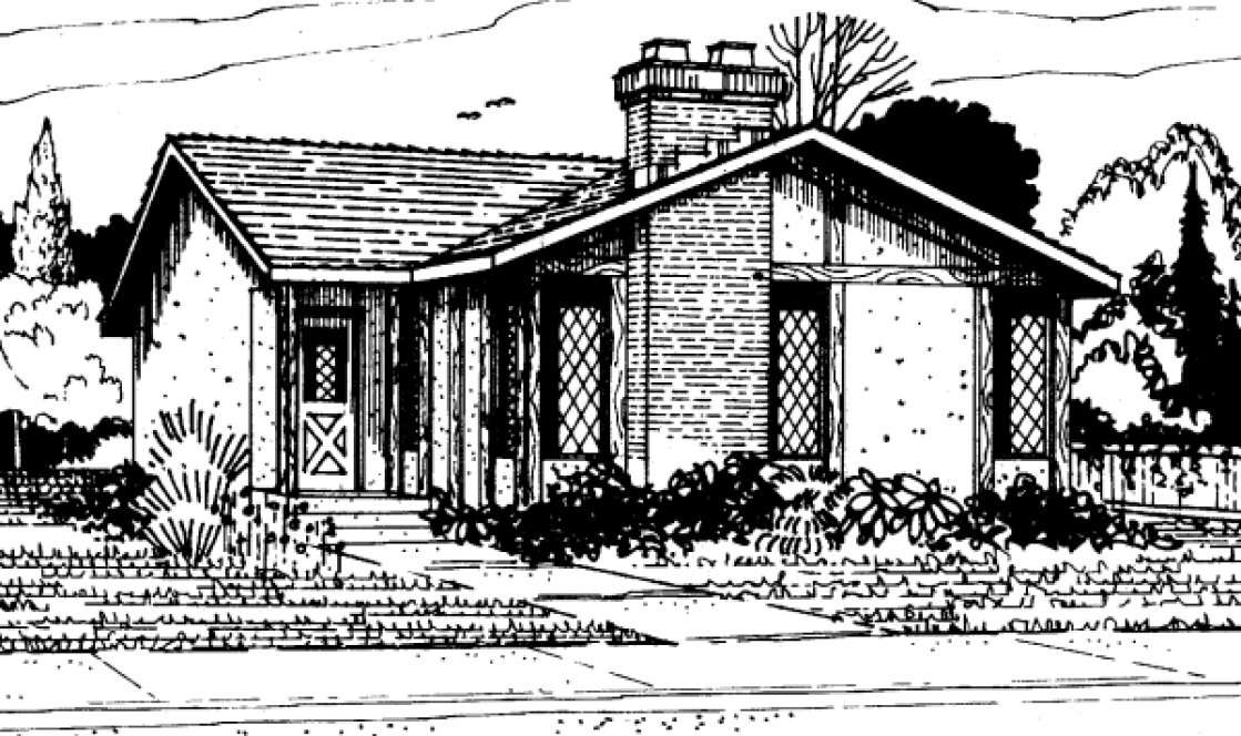 Full Rendering for House Plan #200242