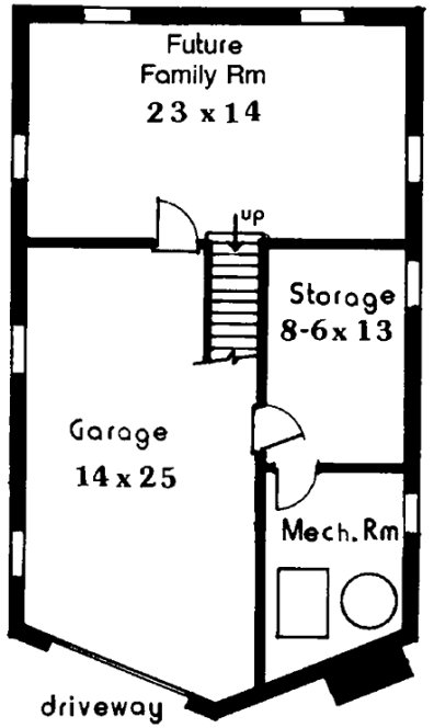 Basement Plan for House Plan #380439