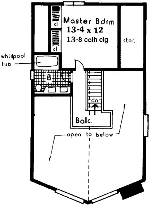 Second Floor Plan for House Plan #380439