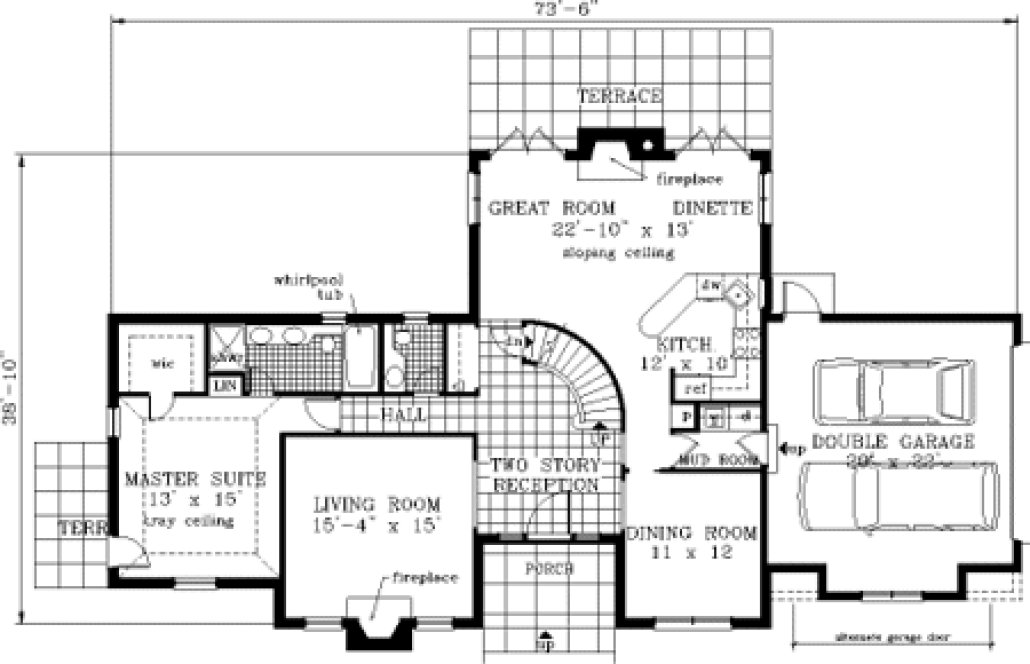Main Floor Plan for House Plan #380539