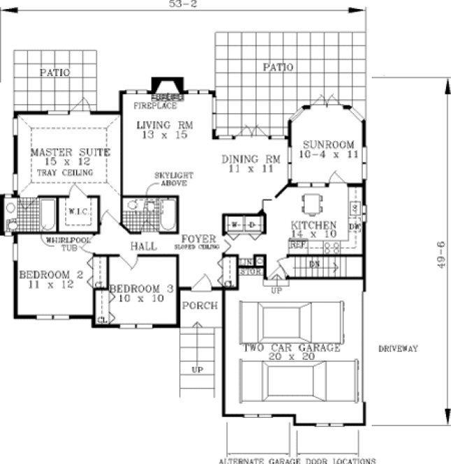 Main Floor Plan for House Plan #380739