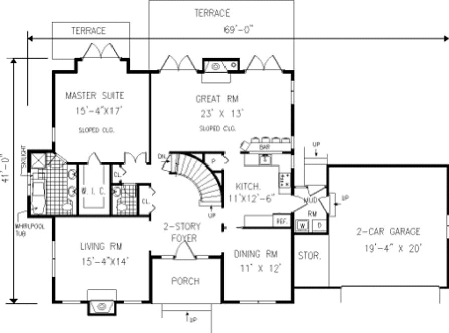 Main Floor Plan for House Plan #380839