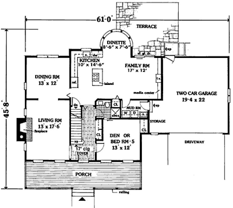 Main Floor Plan for House Plan #383939
