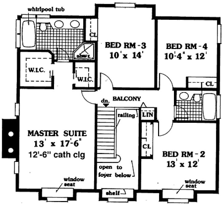 Second Floor Plan for House Plan #383939