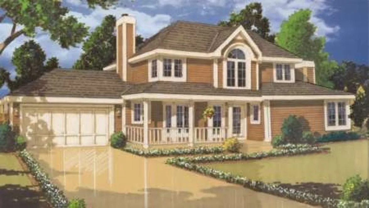 Full Rendering for House Plan #384939