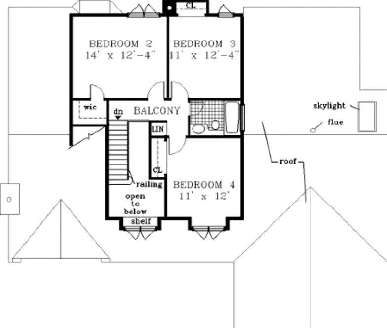 Second Floor Plan for House Plan #386939