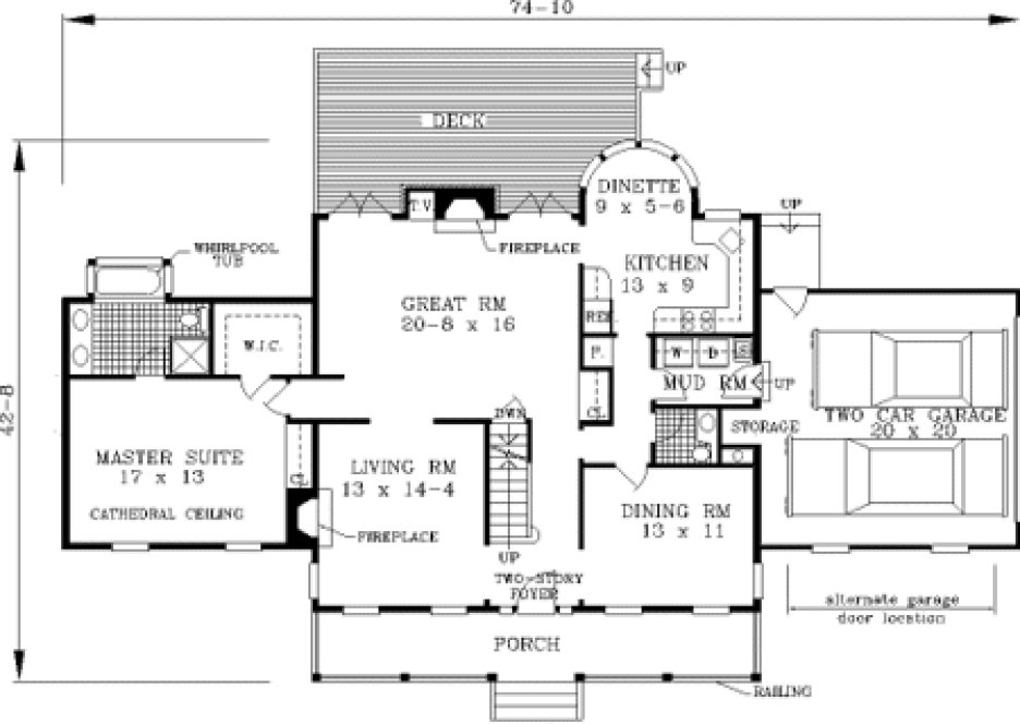Main Floor Plan for House Plan #387939