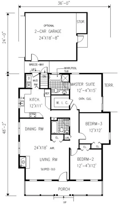 Main Floor Plan for House Plan #380049