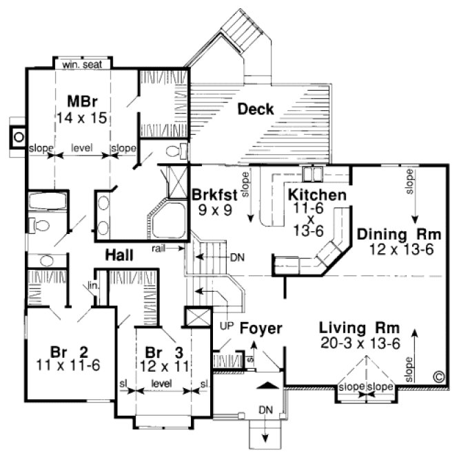 Main Floor Plan for House Plan #189022
