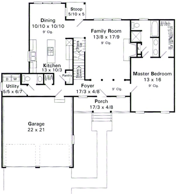 Main Floor Plan for House Plan #115861