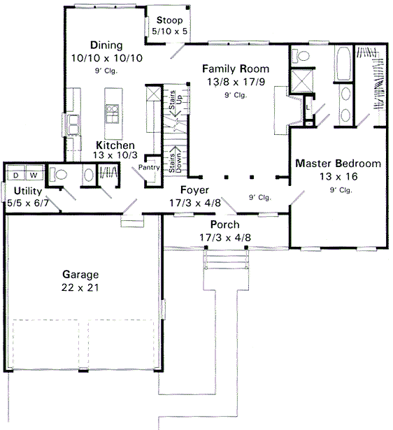 Main Floor Plan for House Plan #115861