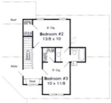 Second Floor Plan for House Plan #115861
