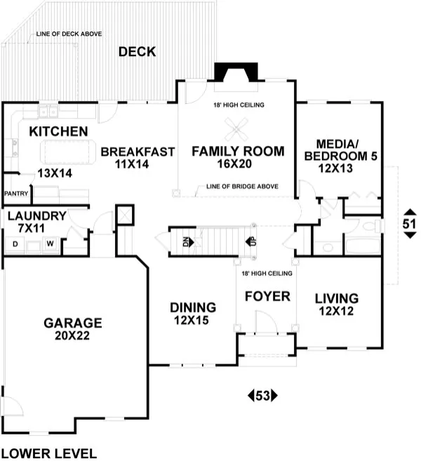 Main Floor Plan for House Plan #276003