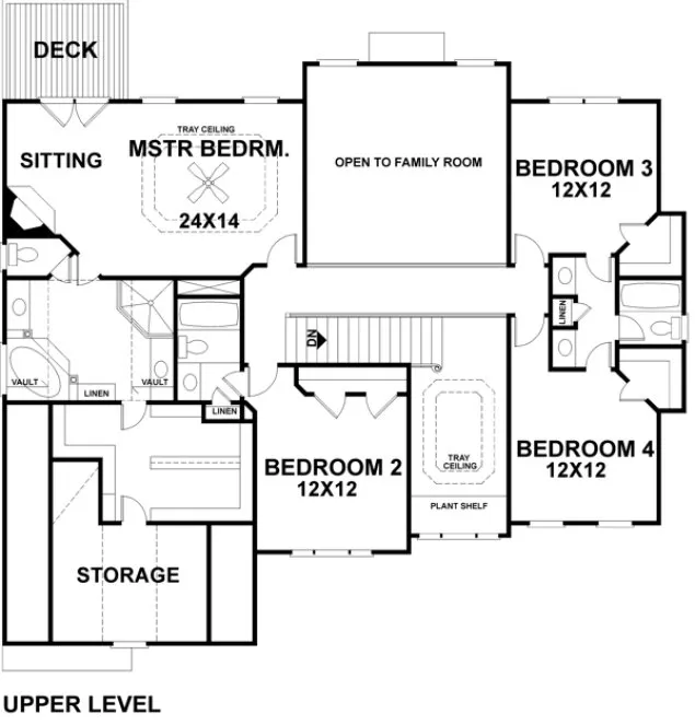 Second Floor Plan for House Plan #276003