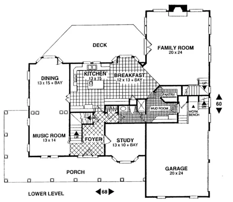 Main Floor Plan for House Plan #275003