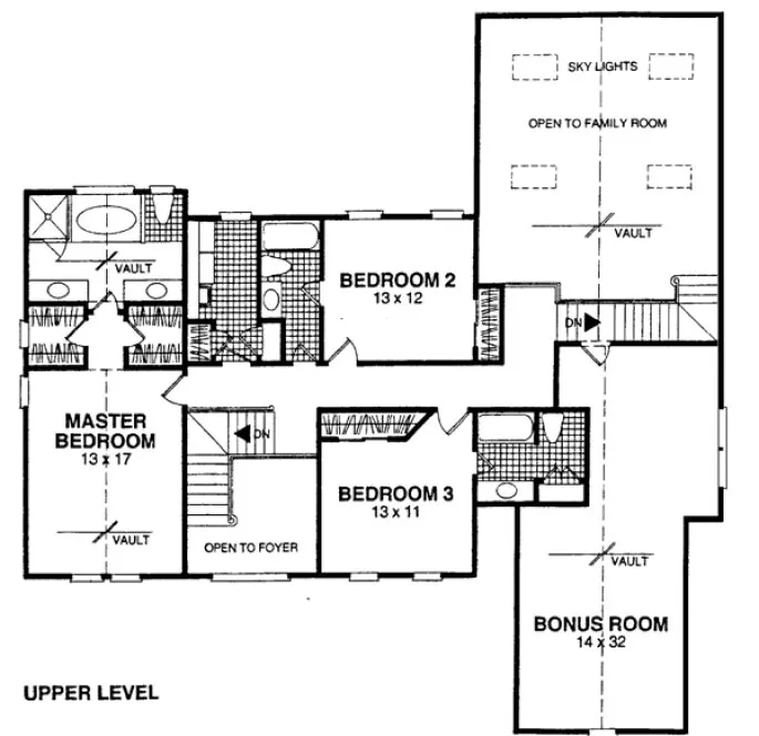 Second Floor Plan for House Plan #275003