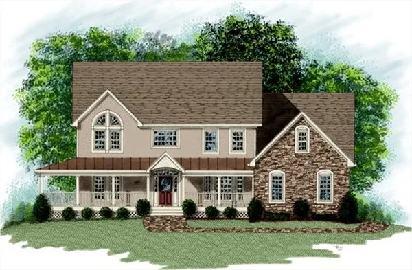 Full Rendering for House Plan #275003