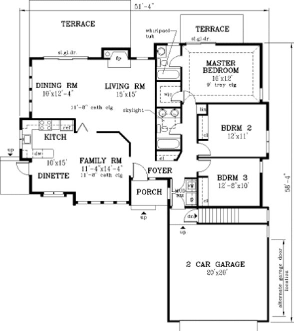 Main Floor Plan for House Plan #380449