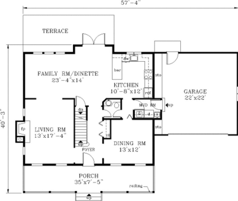 Main Floor Plan for House Plan #380649