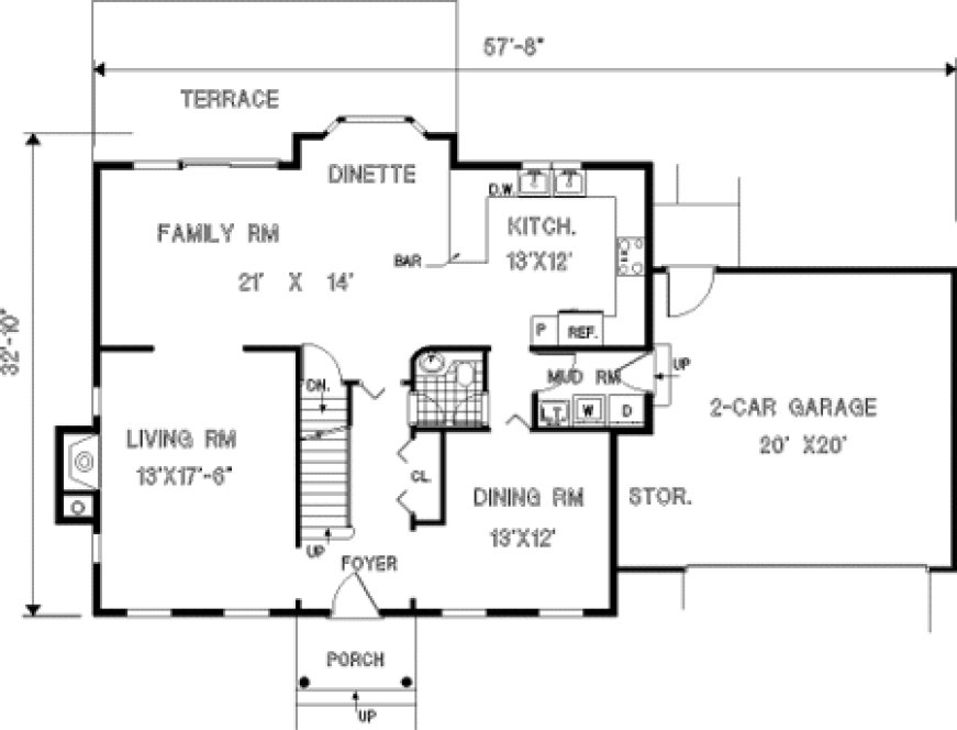 Main Floor Plan for House Plan #380749