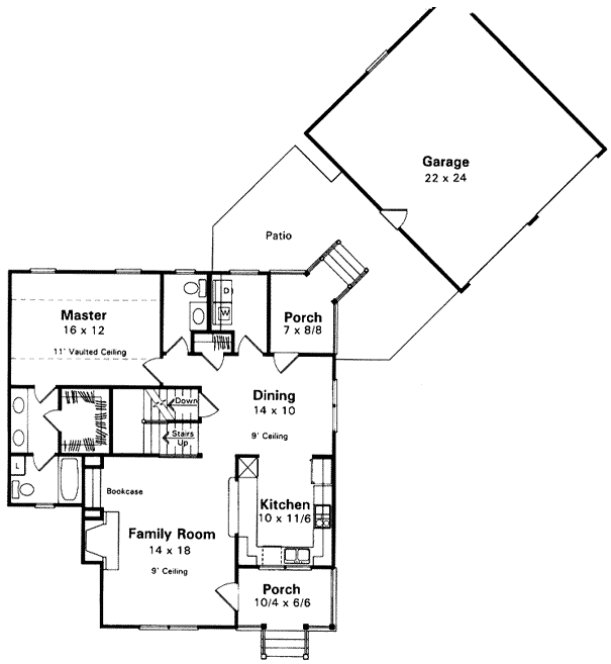 Main Floor Plan for House Plan #117861