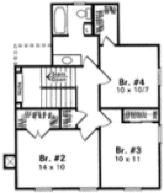 Second Floor Plan for House Plan #117861
