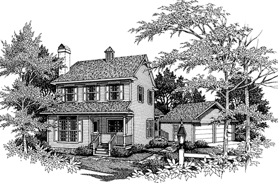 Full Rendering for House Plan #117861