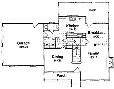 Main Floor Plan for House Plan #111071