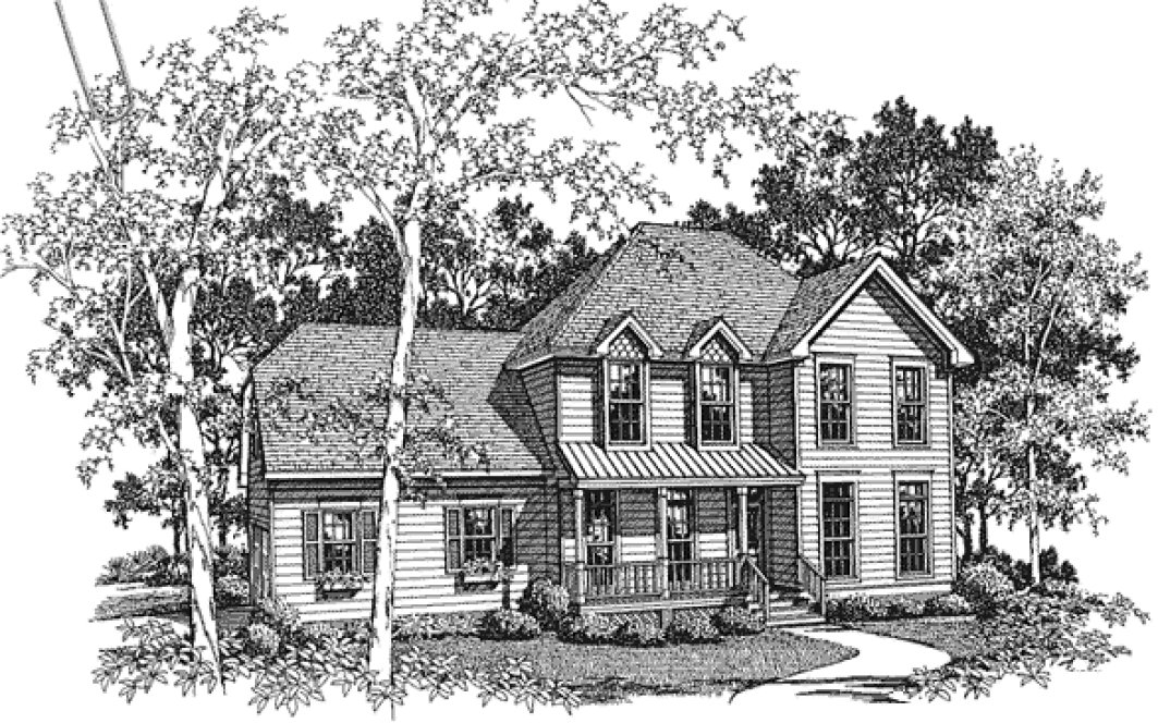 Full Rendering for House Plan #111071