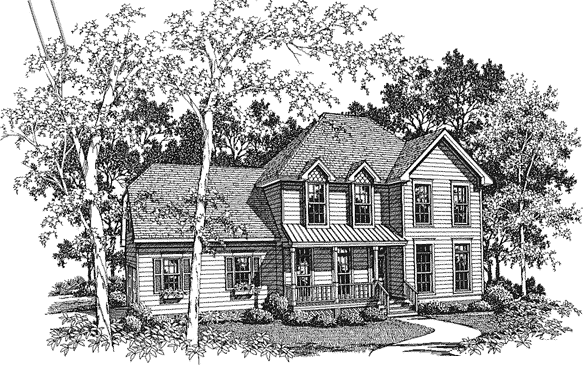 Full Rendering for House Plan #111071