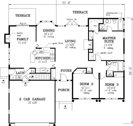 Main Floor Plan for House Plan #380849