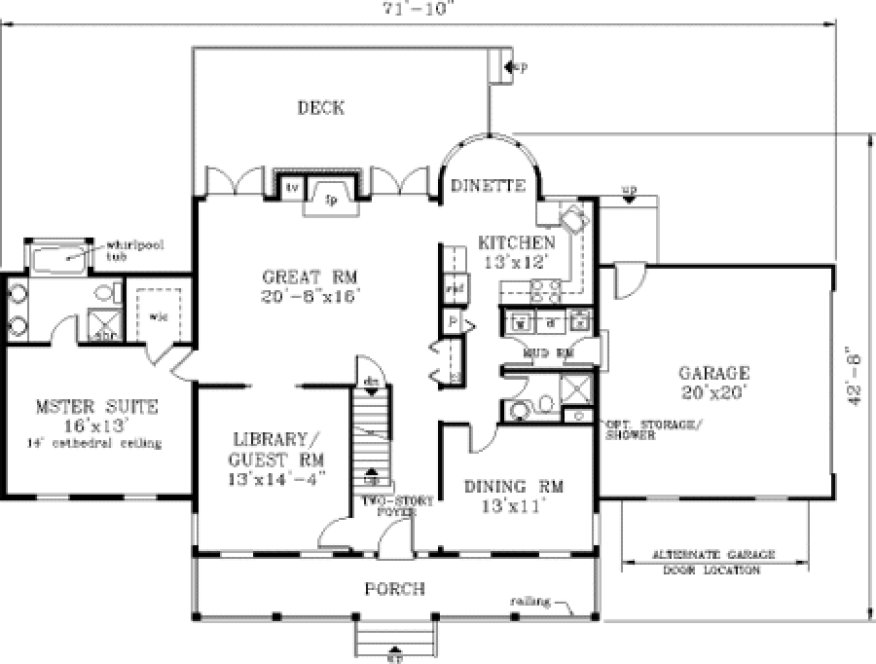 Main Floor Plan for House Plan #380949