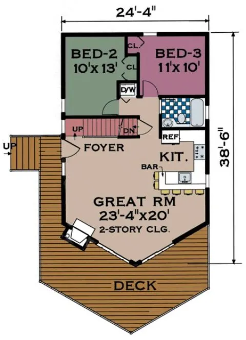 Main Floor Plan for House Plan #381059
