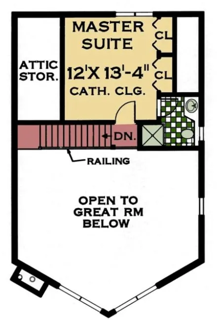 Second Floor Plan for House Plan #381059