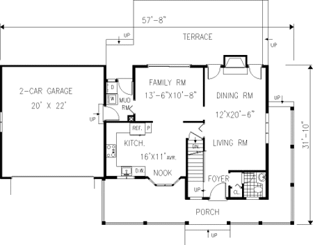 Main Floor Plan for House Plan #386059