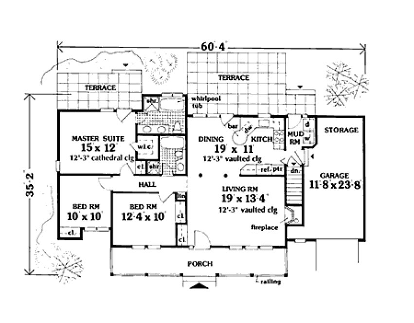 Main Floor Plan for House Plan #387059