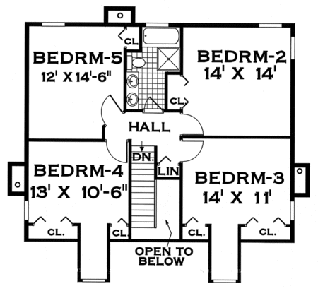 Second Floor Plan for House Plan #380259