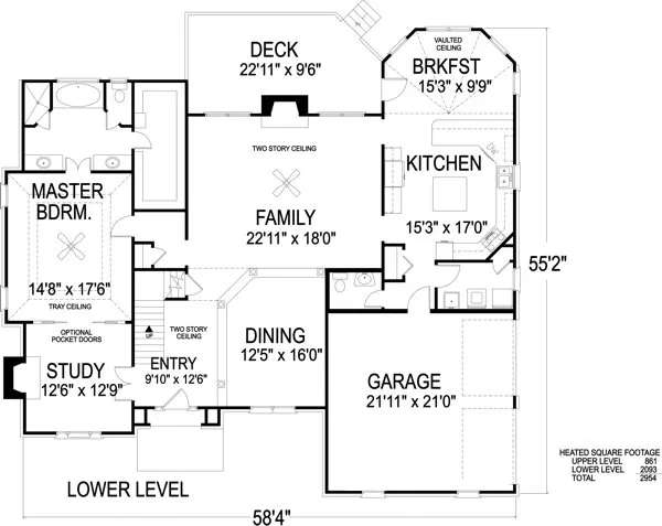 Main Floor Plan for House Plan #271192
